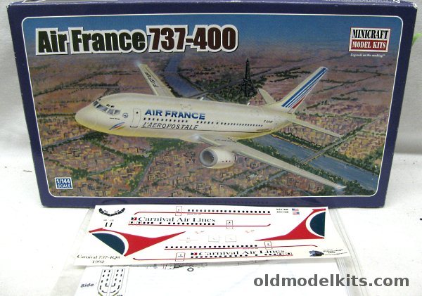Minicraft 1/144 Boeing 737-400 Air France Plus Carnival Air Lines 737-4Q8 1992 Decals, 14511 plastic model kit